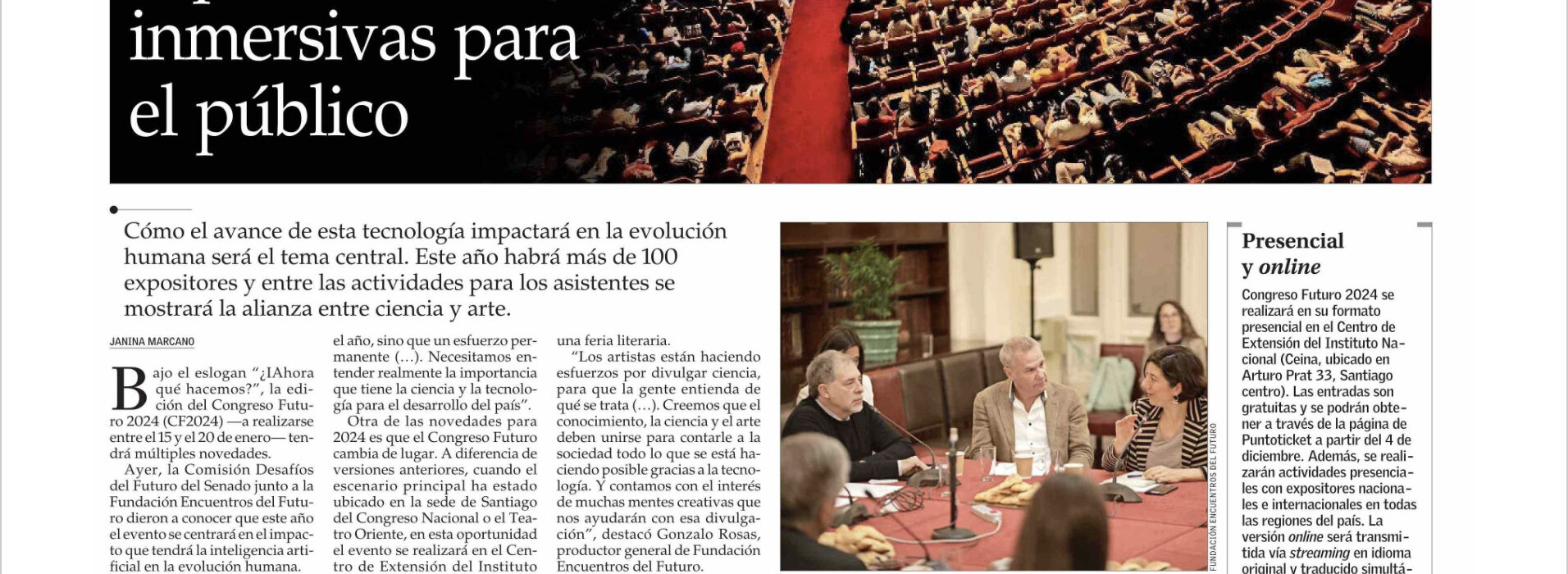 Congreso Futuro 2023 pone foco en la IA y tendrá experiencias inmersivas para el público